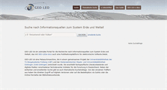Desktop Screenshot of geo-leo.de